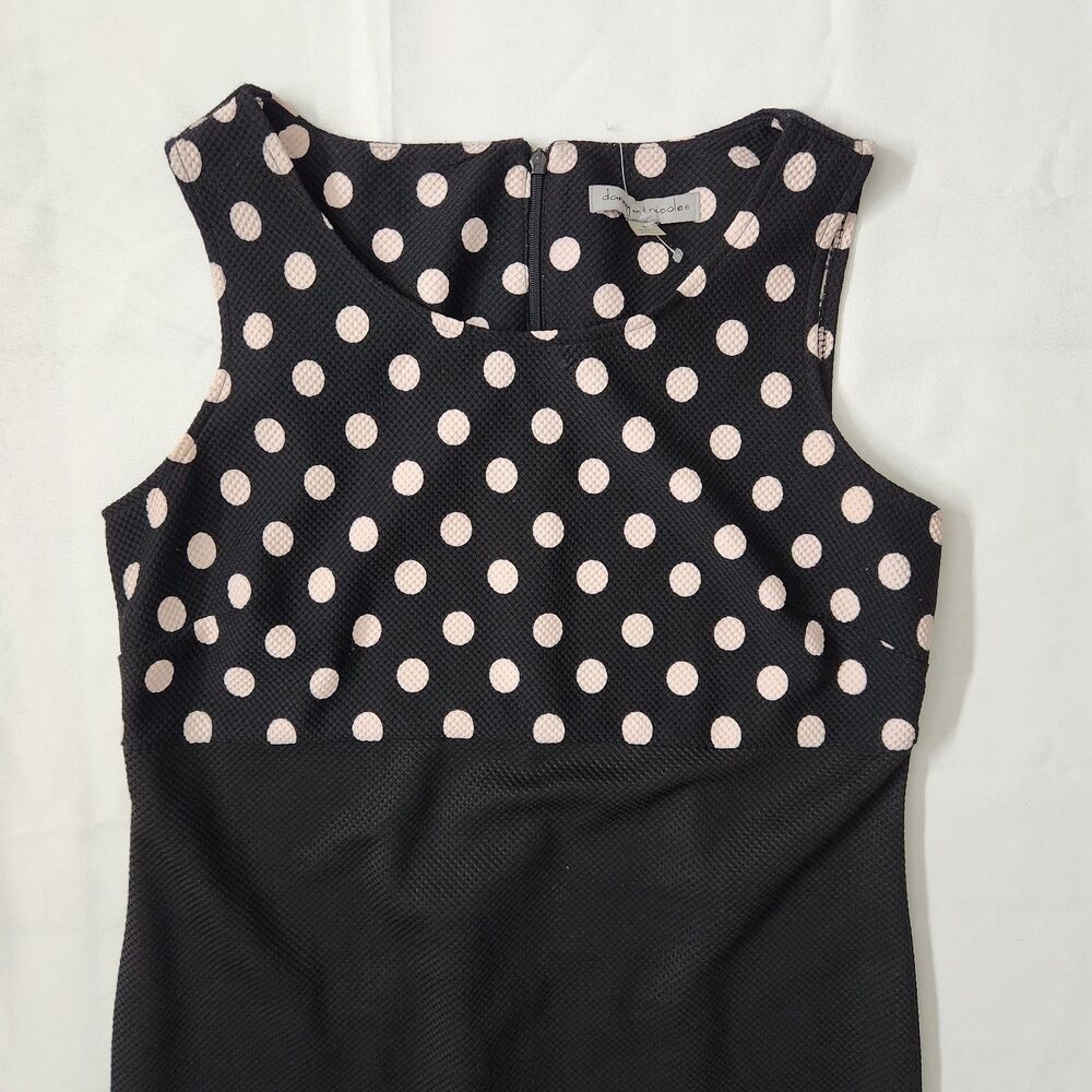 Danny & Nicole Women's Dress Size 8 sleeveless pencil midi dress Black & Pink - Picture 3 of 11